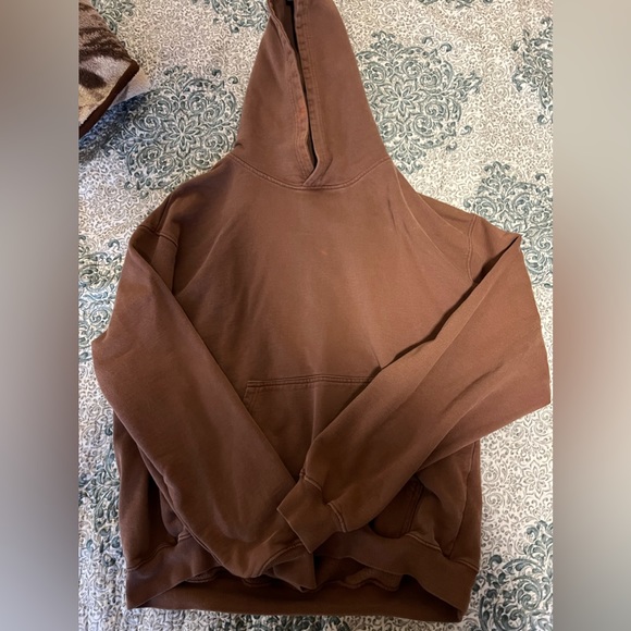 rue porter | Shirts | Rue Porter Brown Blank Oversized Hoodie | Poshmark
